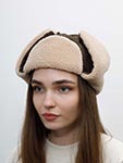 Шапка STETSON арт. 9297302 BOMBER CAP CALF SPLIT (коричневый)